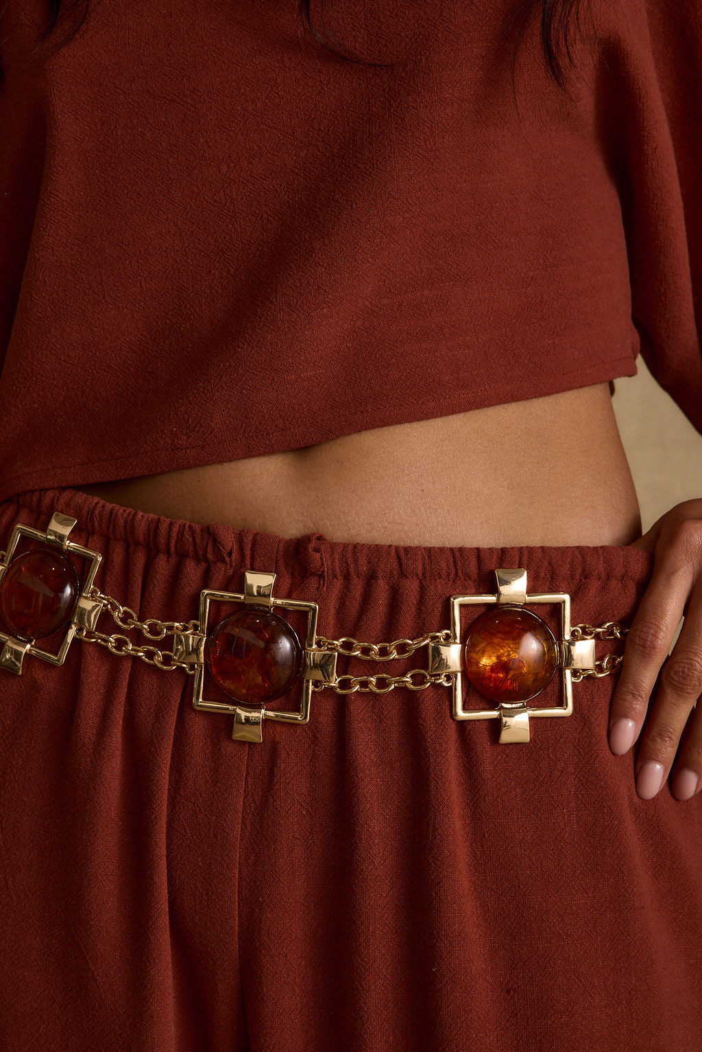 Coralli Amber Stone Statement Belt | 12th Tribe