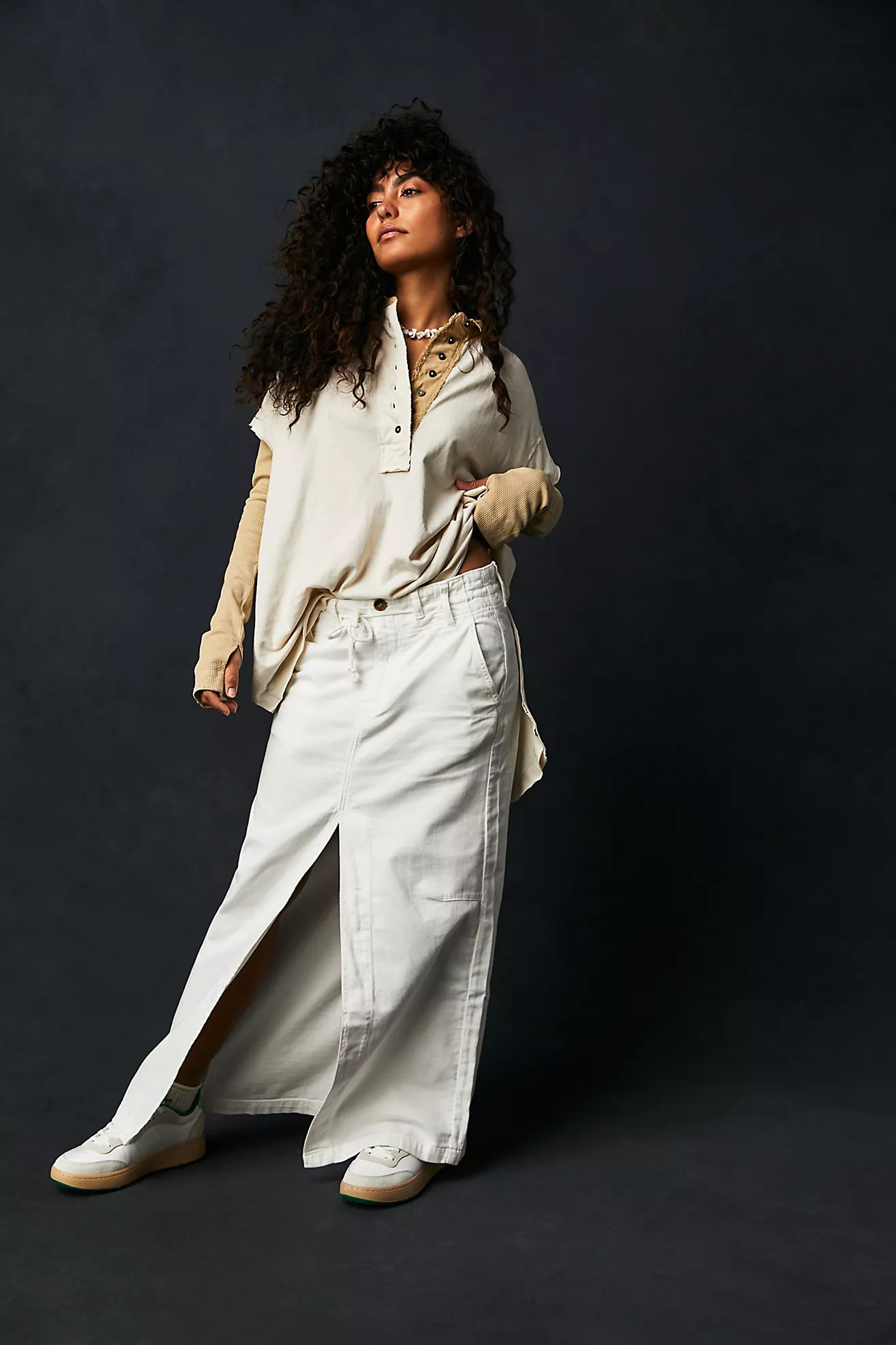 Chino Maxi Skirt | Free People (Global - UK&FR Excluded)