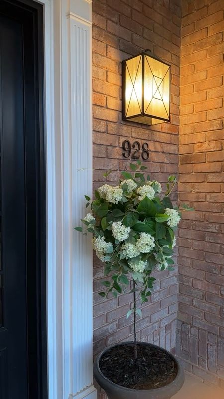Front door and porch styling for summer… still loving our faux snowball topiaries! 

#LTKsalealert #LTKhome #LTKSeasonal