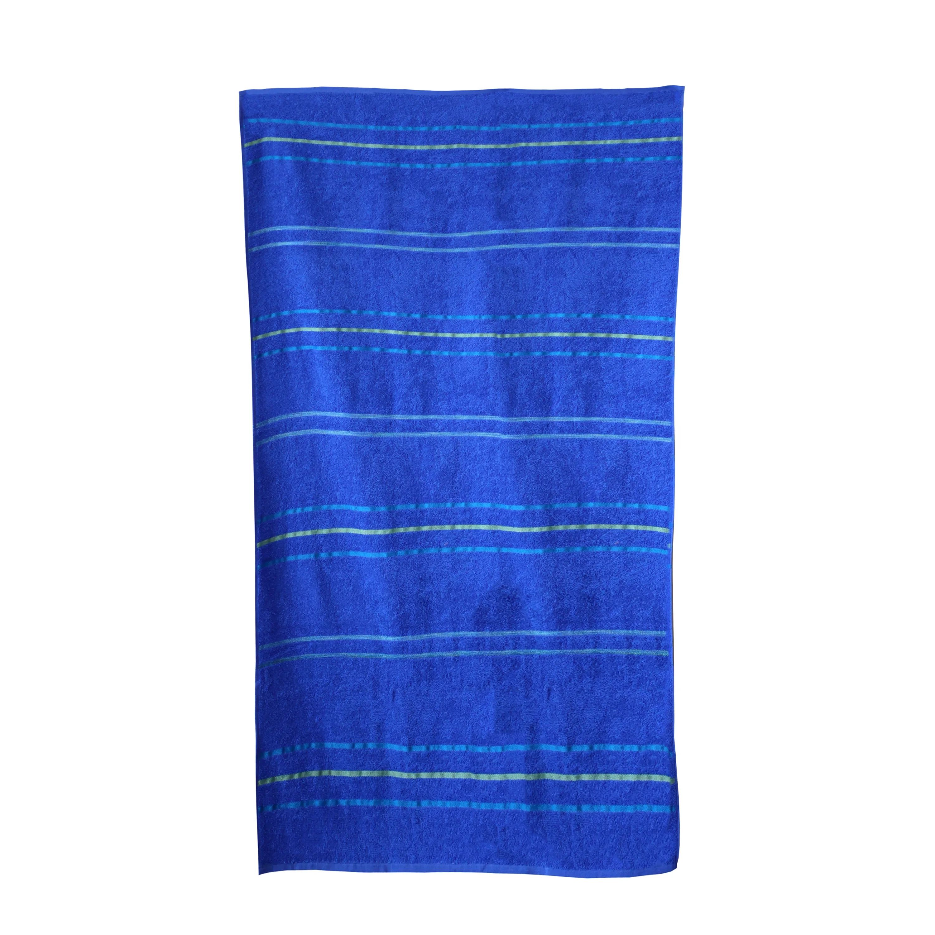 Mainstays Cotton Blend Adult Weft Insert Cobalt Beach Towel, 28" X 58" | Walmart (US)