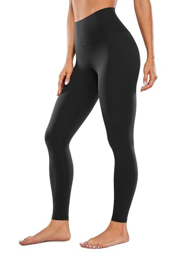 CRZ YOGA Womens Butterluxe High Waisted Yoga Leggings 28" - Double Seamed Buttery Soft Comfy Athletic Gym Workout Pants Black Medium | Amazon (US)