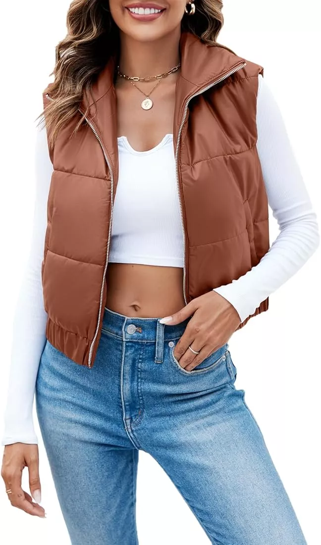 Megfie Womens Sleeveless Puffer Vest