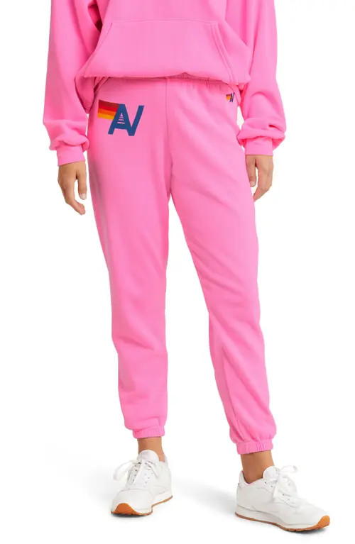 Aviator Nation AV Sweatpants in Neon Pink at Nordstrom, Size Medium | Nordstrom