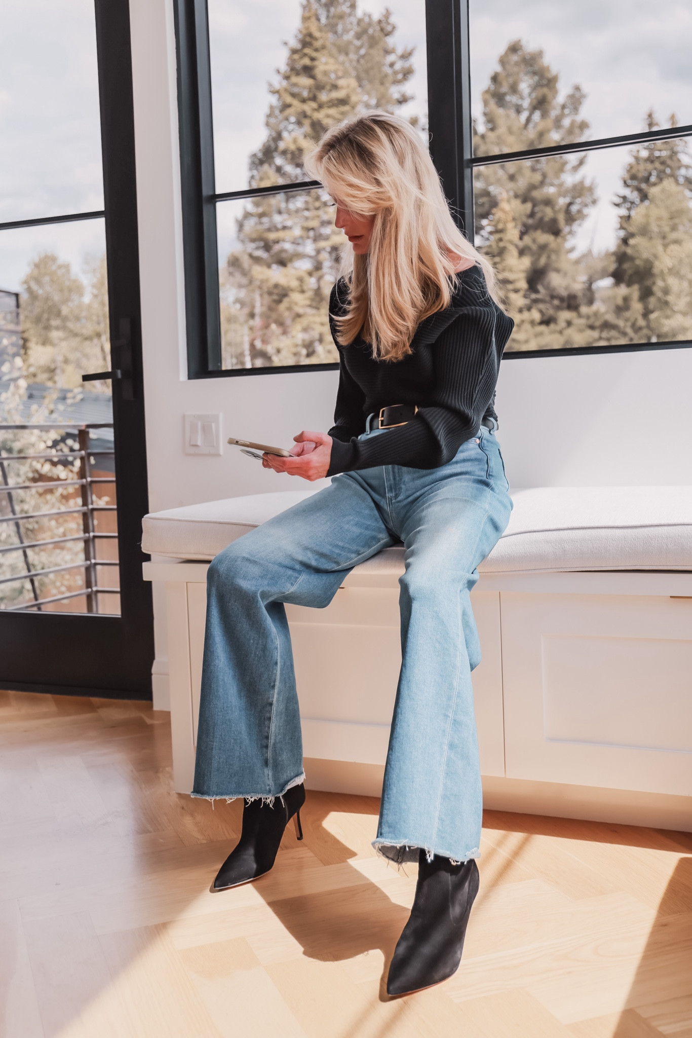 Also on the must-have shoe capsule list for fall… dressy black booties. I’m wearing a pair of Veronica Beard suede booties I’ve had for years and wear every single fall and winter. The 3” stiletto heel, suede texture, and sleek pointed-toe make these booties much dressier than the last pair. They’re also very comfortable and easy to walk in *for heels*. I wouldn’t recommend anything as a shoe basic that isn’t comfortable too. I styled these booties with wide leg jeans, but I also love wearing these with dresses and skirts. The reason a dressy black bootie is so key is because you need a pair you can pull out in a pinch to wear with your dresses and skirts that will elevate the outfit vs. bring it down. The dressy black bootie will also look sleek and sophisticated with your jeans and blouse for dinners out or Friday’s at the office. 

~Erin xo 

#LTKShoeCrush #LTKSeasonal