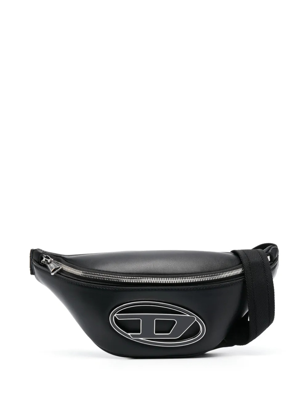 logo-plaque grained belt bag | Farfetch Global