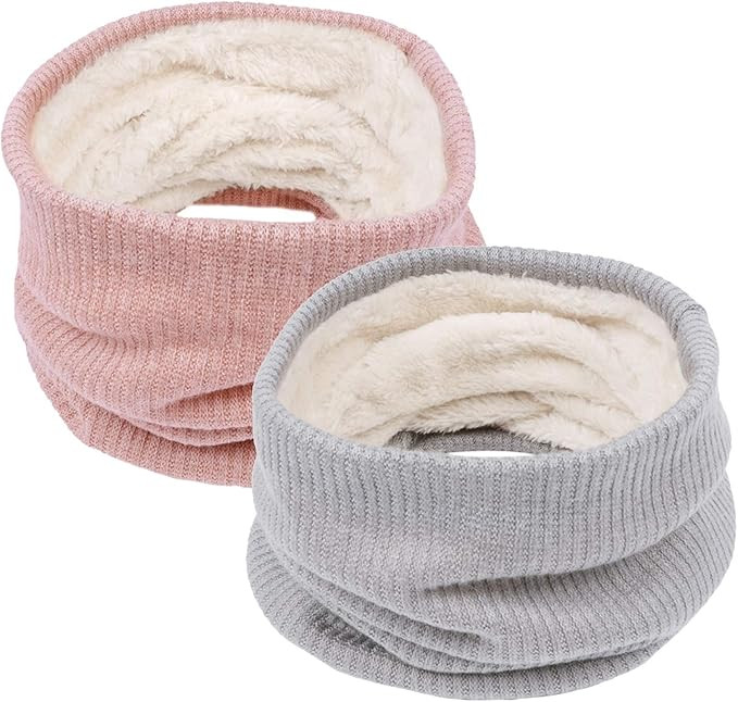 Chalier Infinity Scarf Winter Double-Layer Neck Warmer Knit Fleece Lined Circle Loop Scarves Gift... | Amazon (US)