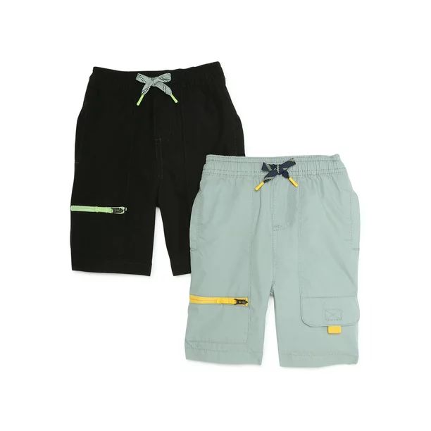 Wonder Nation Baby and Toddler Boys Hybrid Cargo Shorts, UPF 50, 2-Pack, 12M-5T - Walmart.com | Walmart (US)