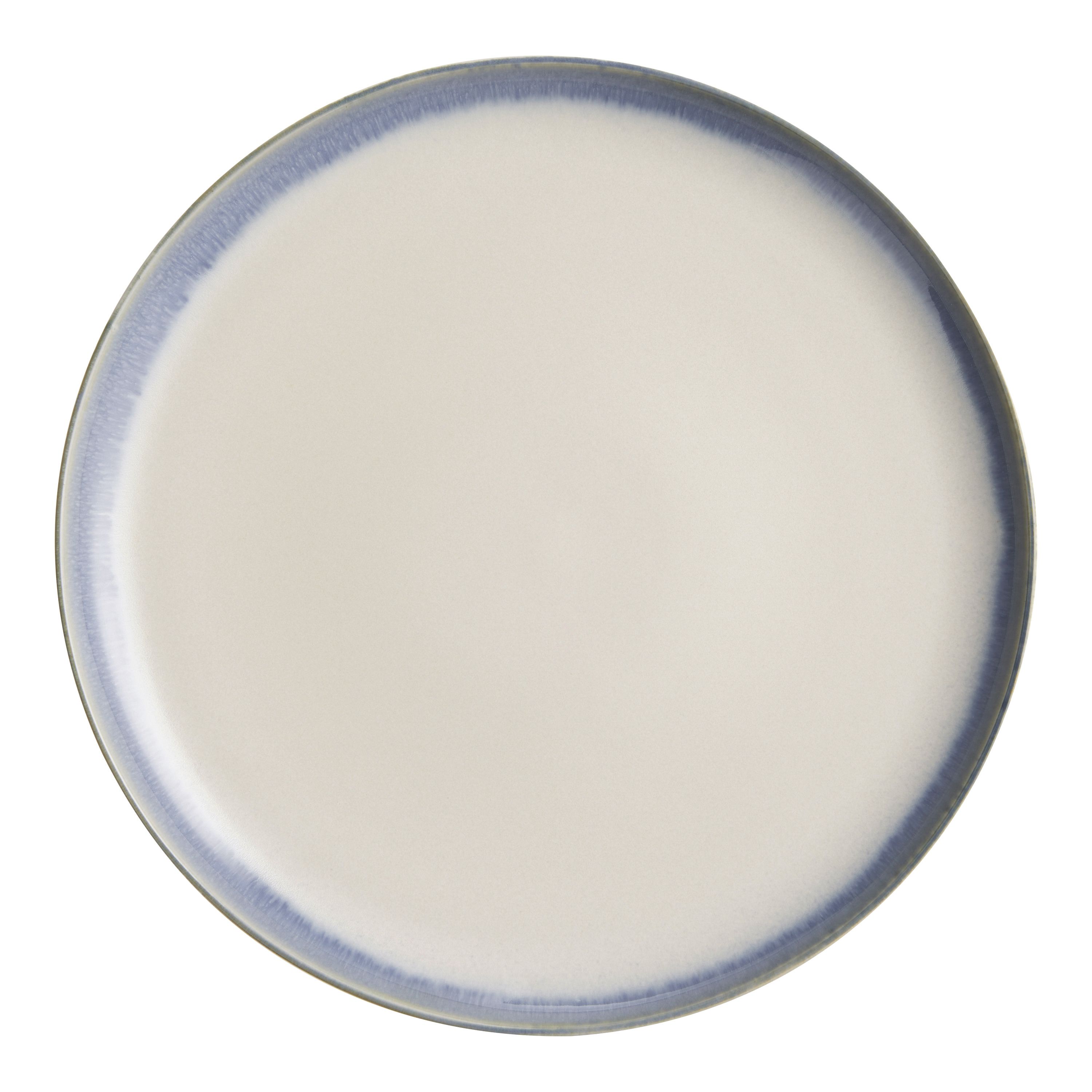 Kai Ivory And Blue Reactive Glaze Dinner Plate | World Market