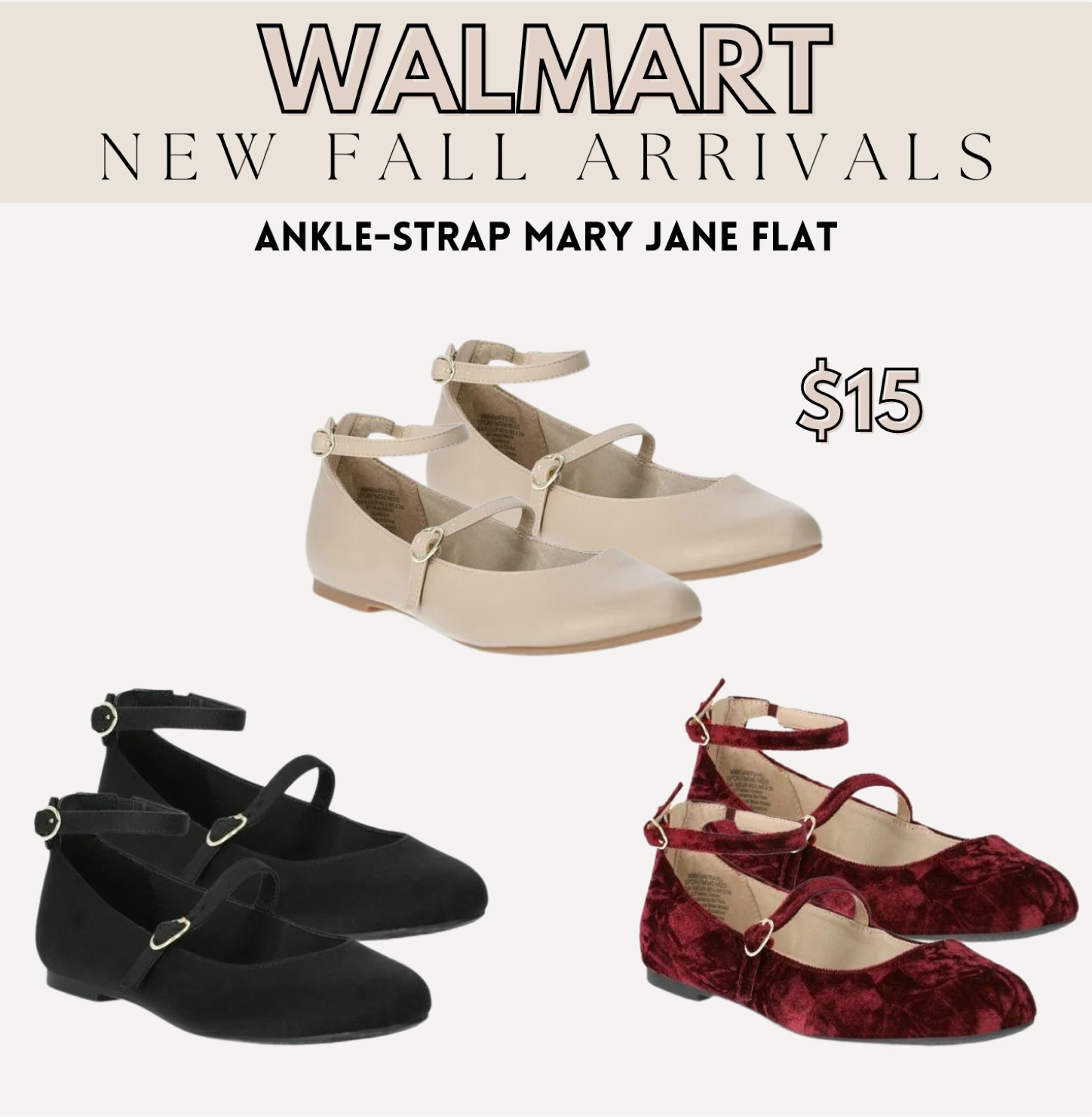 No Boundaries Women's Ankle-strap Mary Jane Flat
Best seller


#LTKSeasonal #LTKWorkwear #LTKShoeCrush
