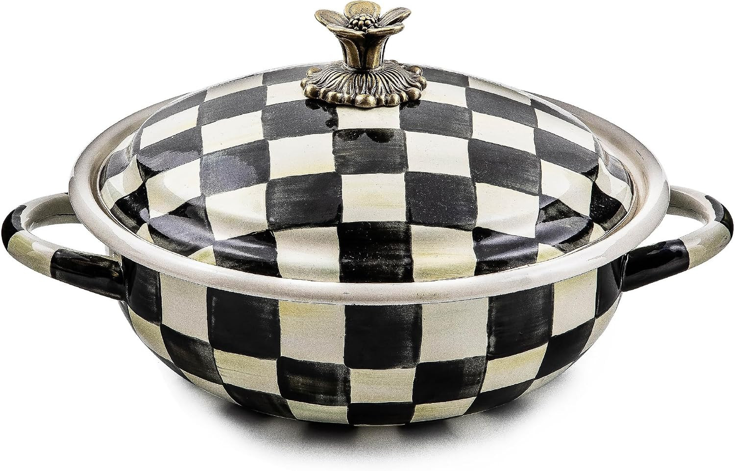 MACKENZIE-CHILDS Casserbole, Medium, Black-and-White Courtly Check | Amazon (US)