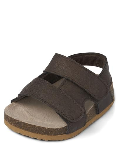 The Children's Place Baby Boys' Baby Boys and Newborn Flat Sandals | Amazon (US)