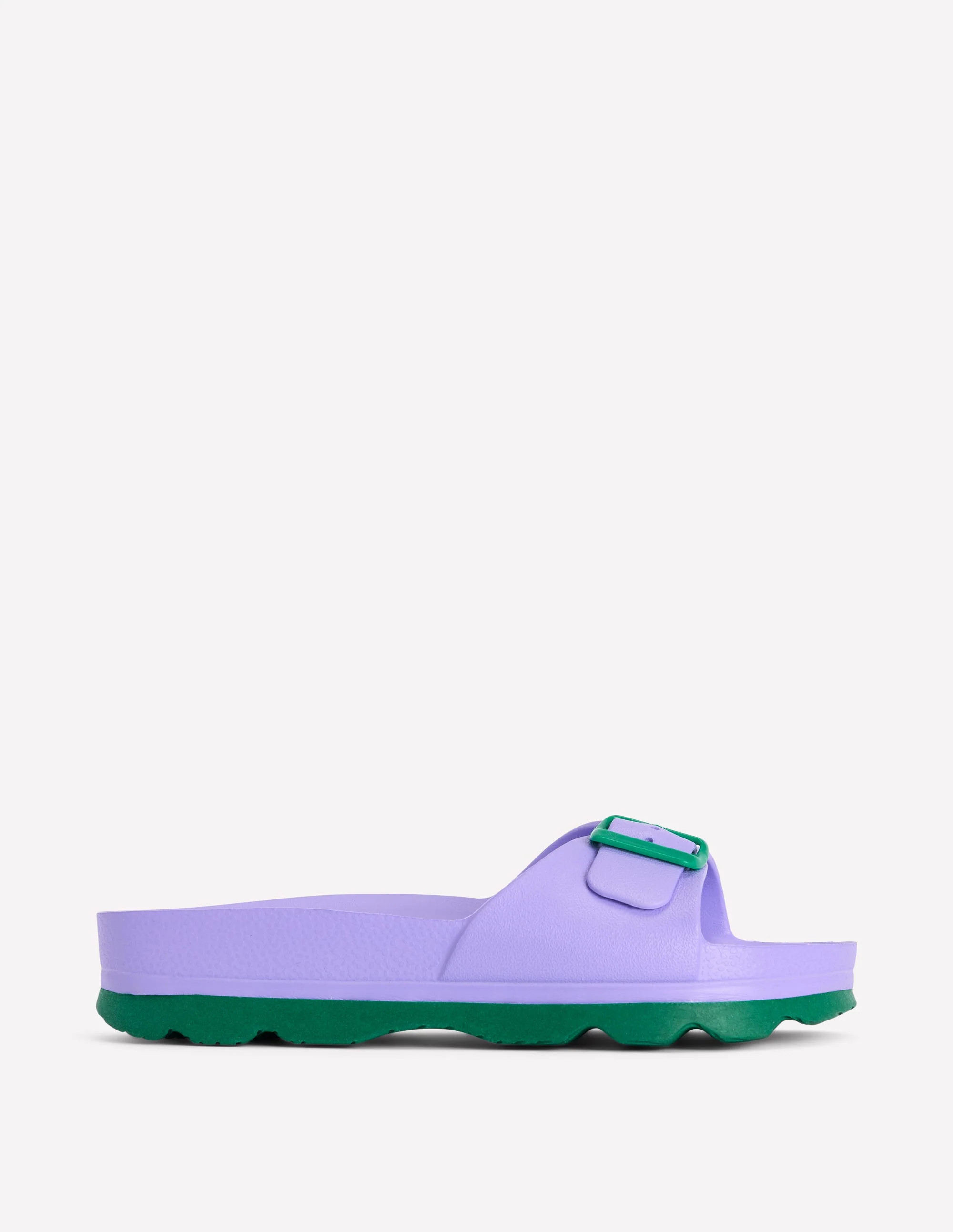 Lyla Single Buckle Sliders-Lilac/Green | Boden (US)