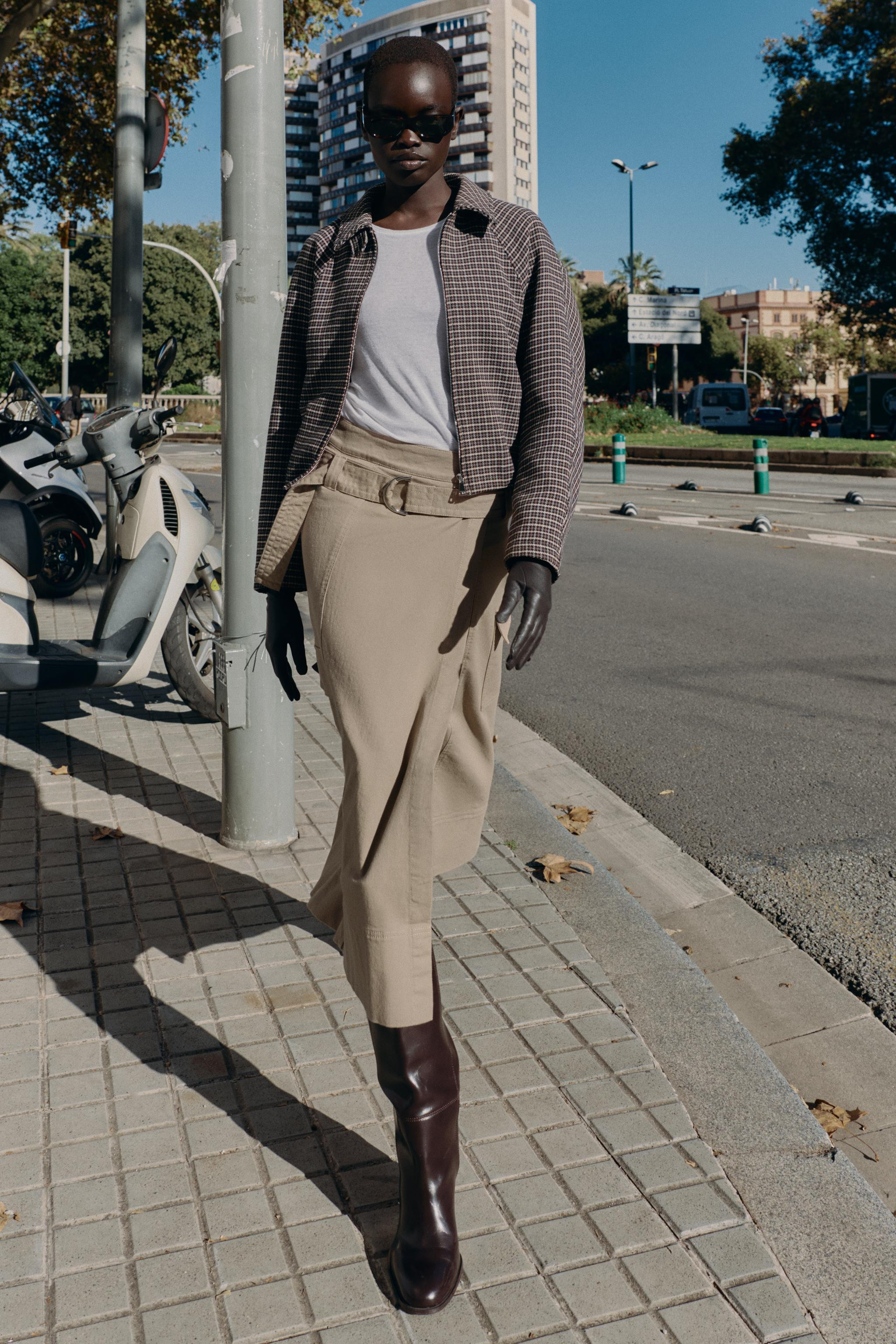 HOUNDSTOOTH QUILTED BOMBER JACKET | Zara UK