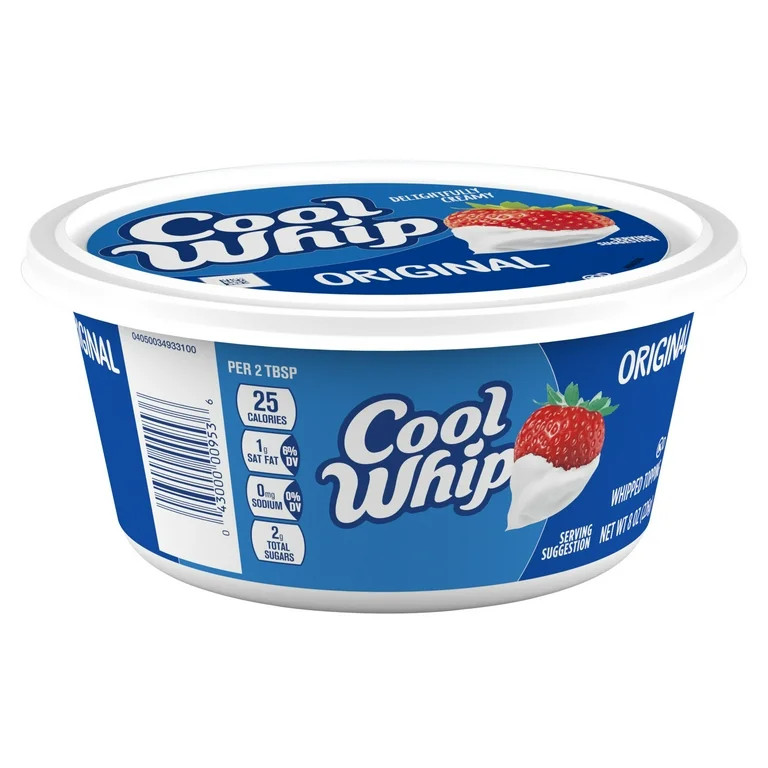 Cool Whip Original Whipped Cream Topping, 8 oz Tub | Walmart (US)