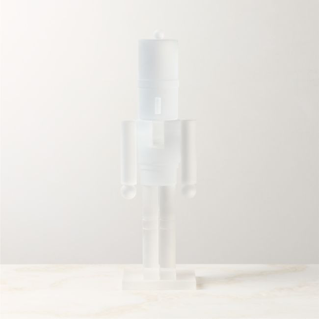 Frosted Acrylic Christmas Nutcracker 11.5 | CB2