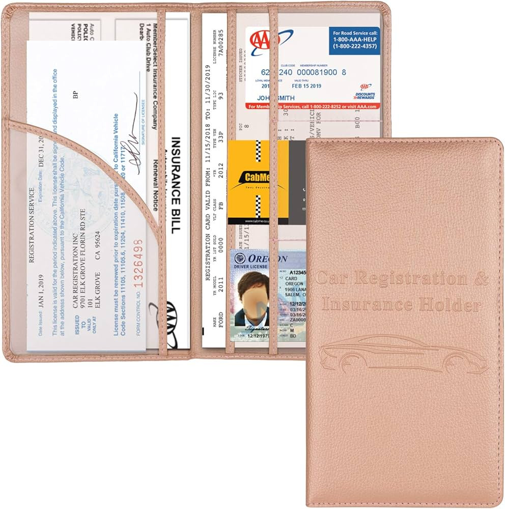 Cacturism Car Registration and Insurance Holder, Vehicle Glove Box Car Organizer Men Women Wallet... | Amazon (US)