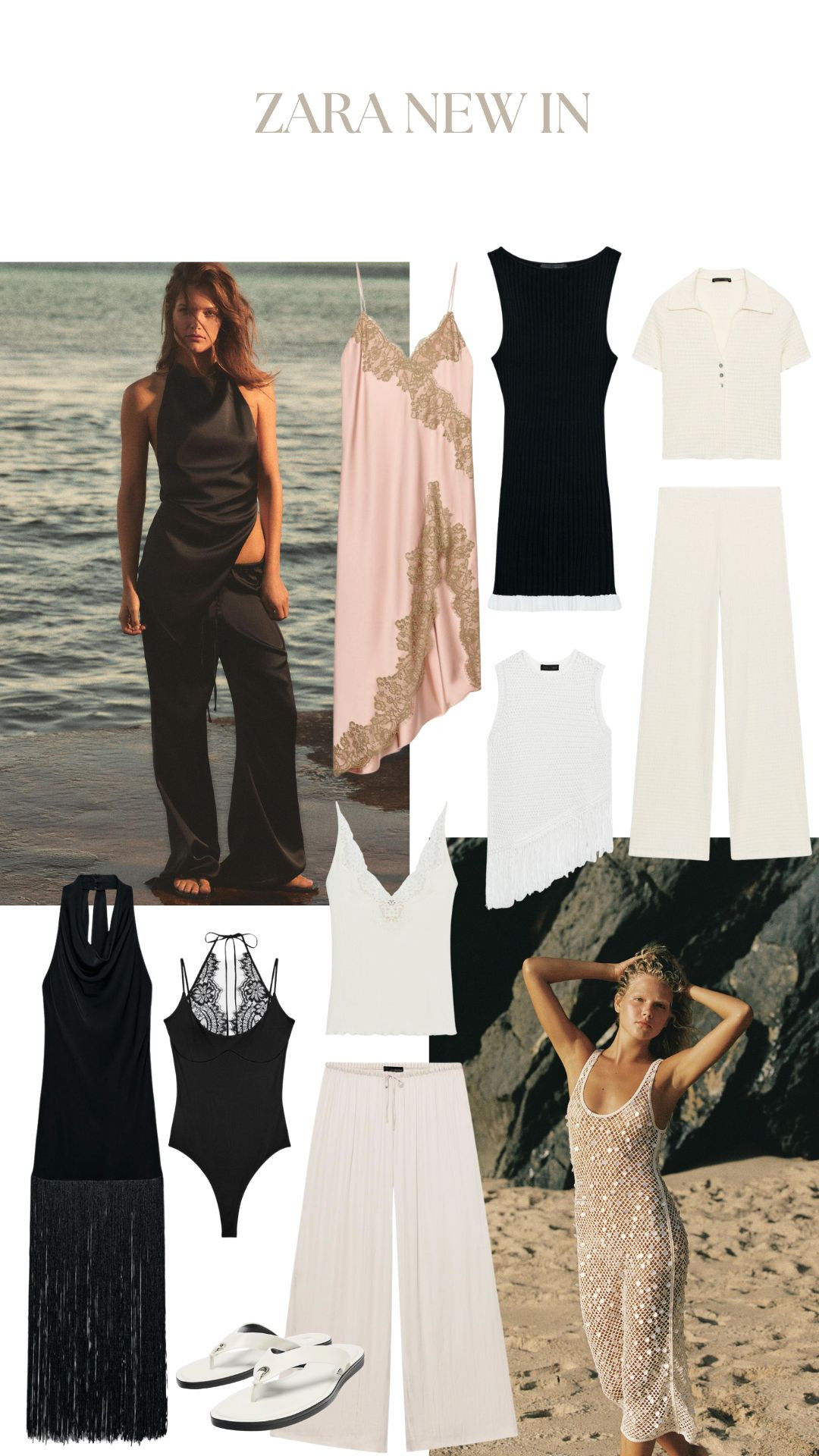 Zara New In that I am loving! 

Zara Summer Edit, Neutral Resort Wear, Monochrome Holiday Style, Summer Occasionwear, Beach To Dinner Outfits, Minimal Summer Wardrobe, Chic Vacation Edit, Elevated Zara Staples, Lace, Sequin Dress, Co-ord Set  

 #LTKuk #LTKsummer #LTKtravel