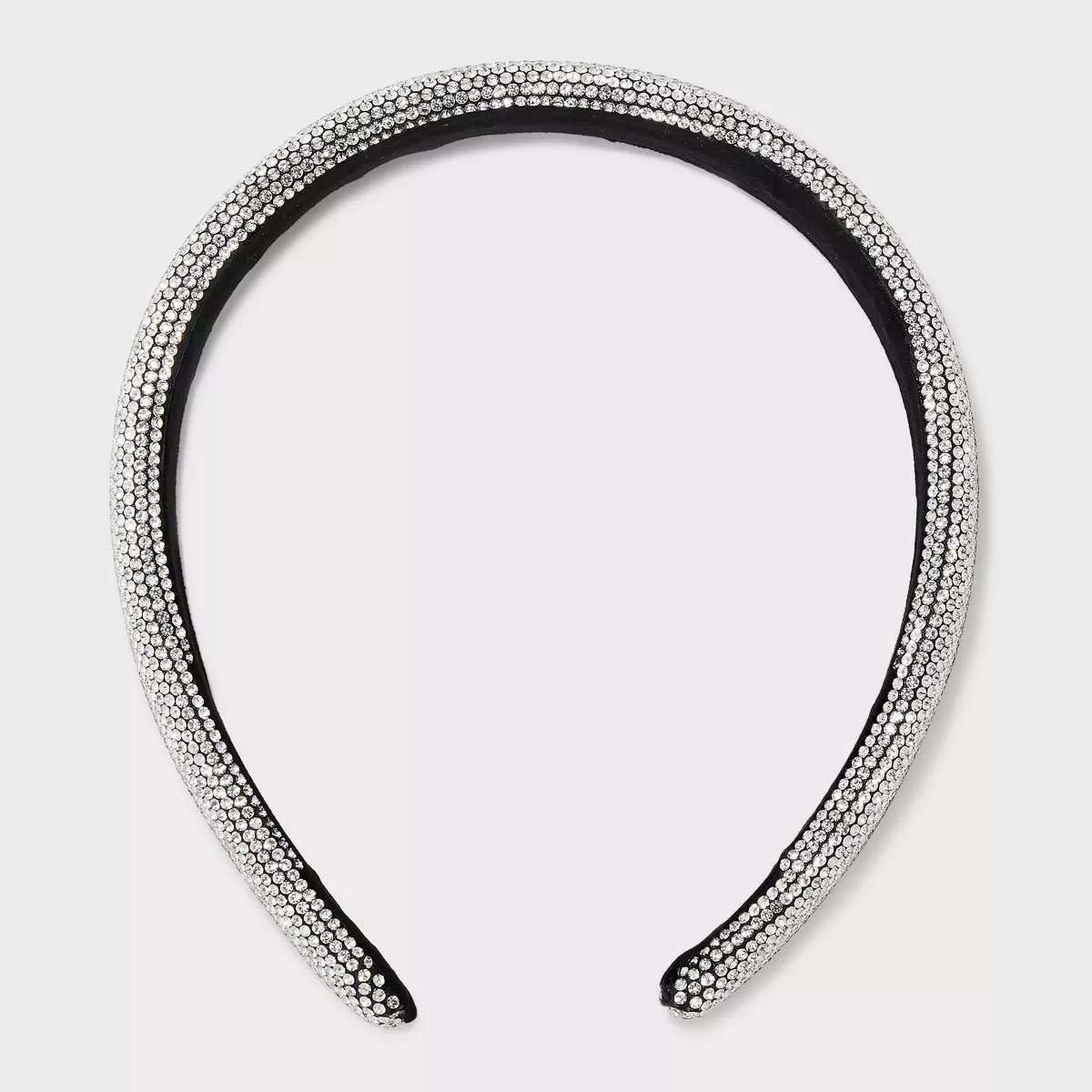Gleaming Rhinestone Lined Headband - A New Day™ Silver | Target
