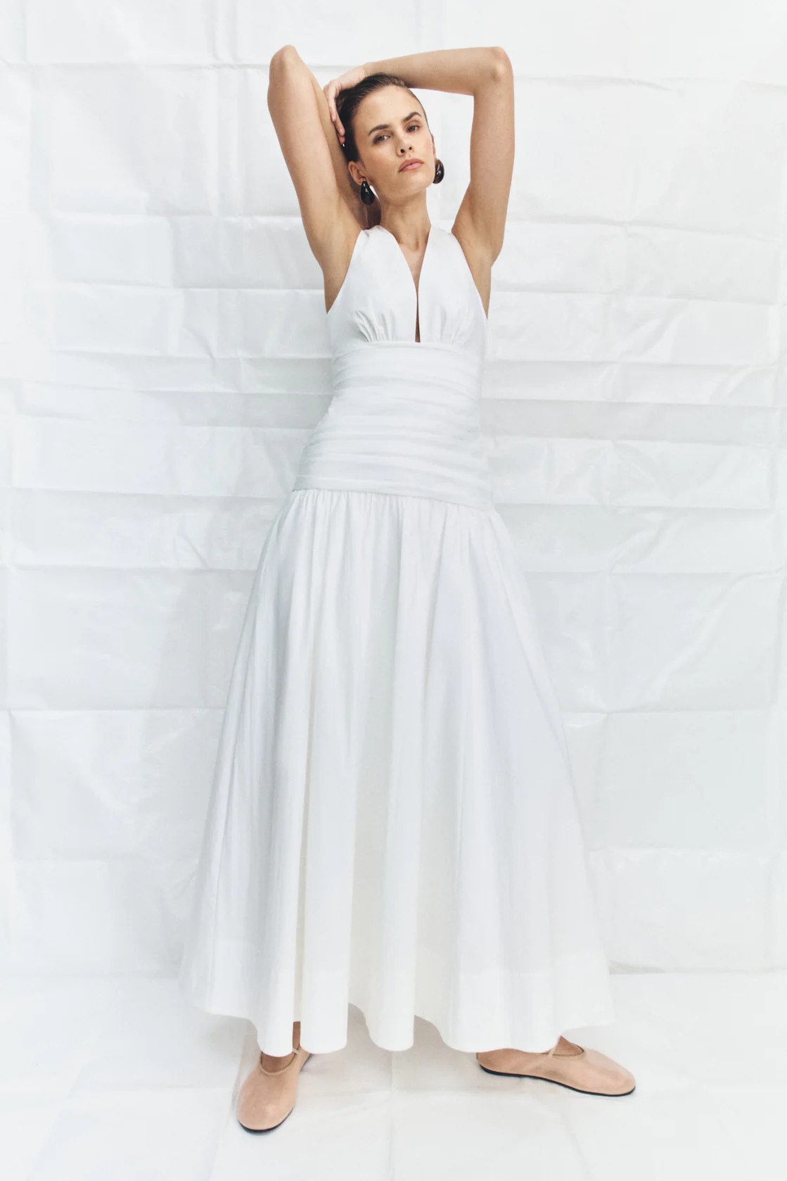 Campbell Gathered Maxi Dress | Ivory | Dresses | Shona Joy | Shona Joy