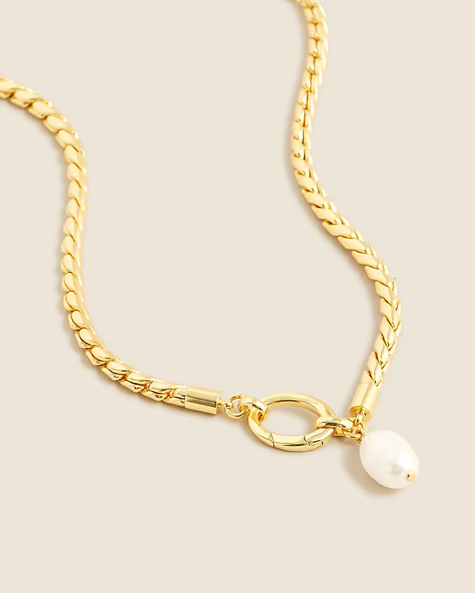 Rope chain freshwater pearl necklace | J. Crew US