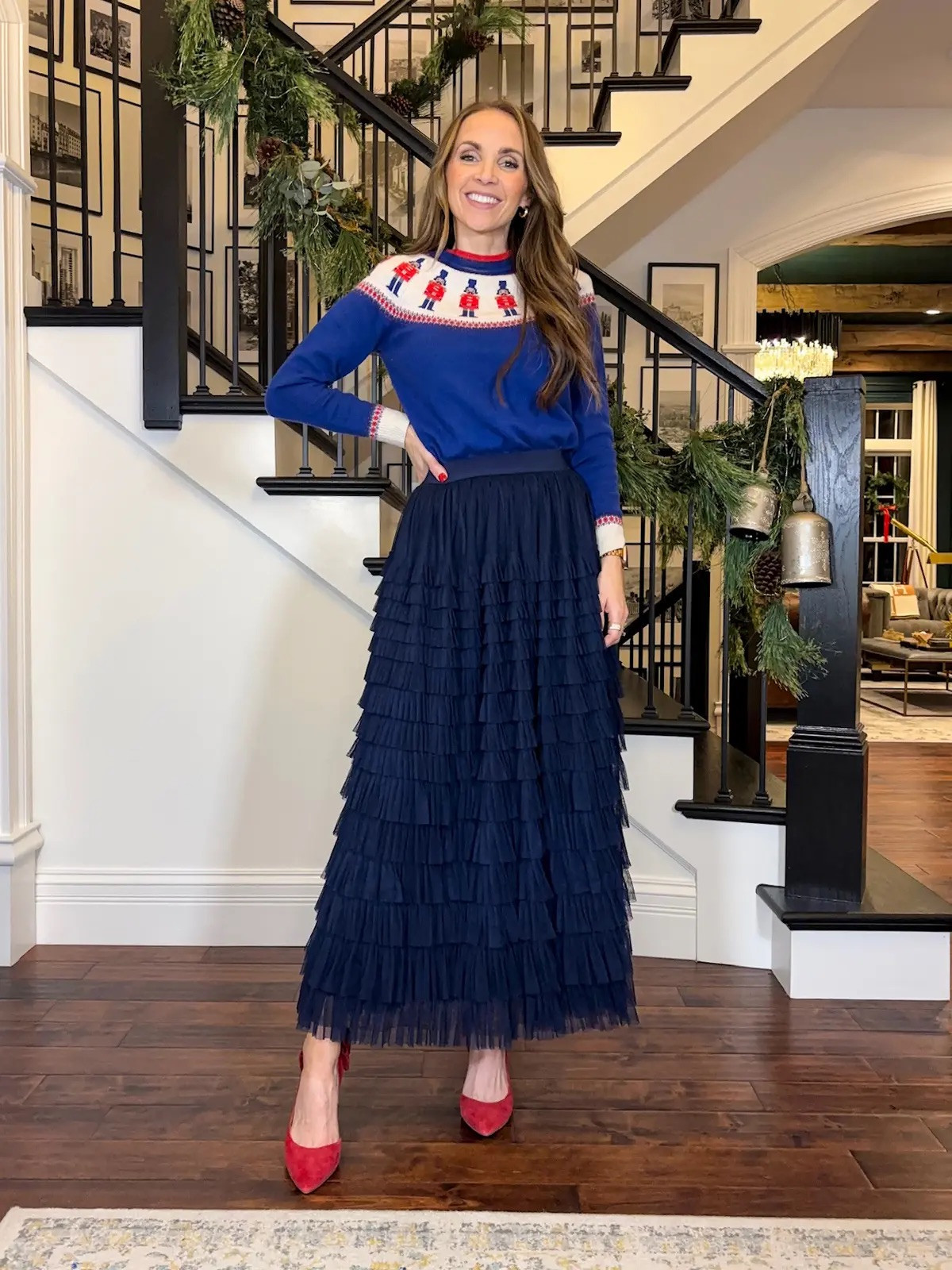 Holiday style with @boden Christmas sweater + tulle skirt 

#LTKParties #LTKSeasonal #LTKHoliday