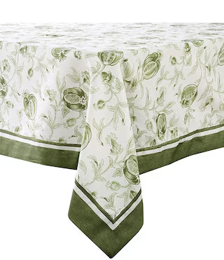 Southern Living Green Pomegranate Print Tablecloth | Dillard's | Dillard's
