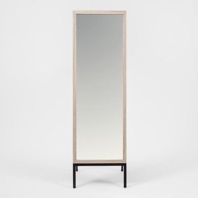20&#34; x 66&#34; Oak and Metal Modern Floor Mirror Brown - Project 62&#8482; | Target