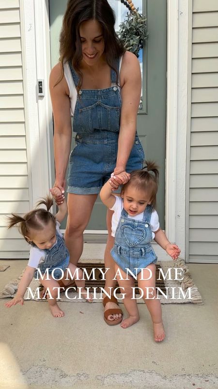 Mommy and me outfits, overalls, denim overalls, baby girl clothes, every day outfit, casual outfit