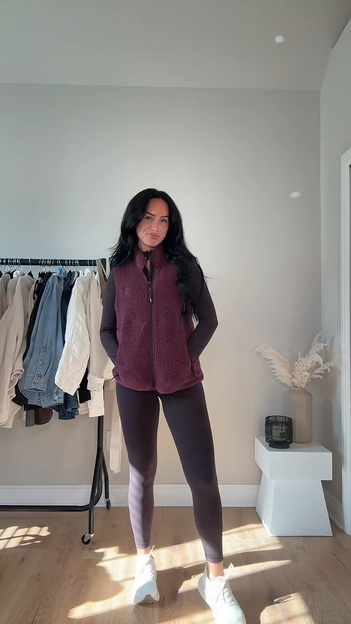 Fall athleisure fit you’ll see me in on repeat ♥️ I will have my outfit 🔗 on my LTK in the “outfit inspo” section! 

My sizing 5’7, 145lbs, 32dd
I’m wearing a size small vest, size 6 jacket, size 4 leggings 

#LTKShoeCrush #LTKActive #LTKGiftGuide