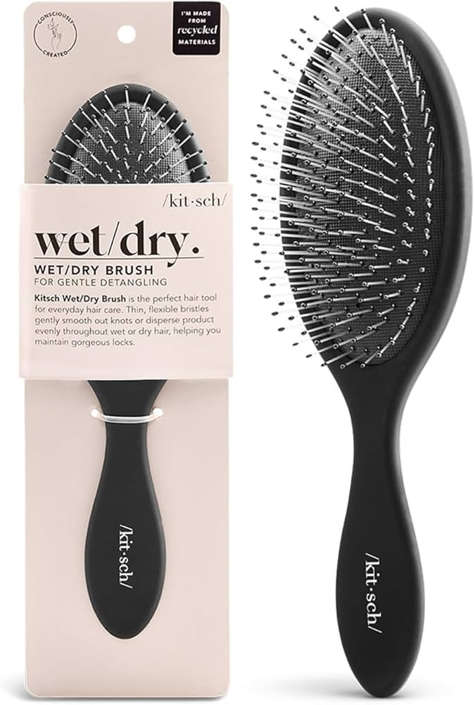 Kitsch Wet Hair Detangling Brush - Soft Bristle Brushes for Women | Straight & Curly Wet Dry | fo... | Amazon (US)
