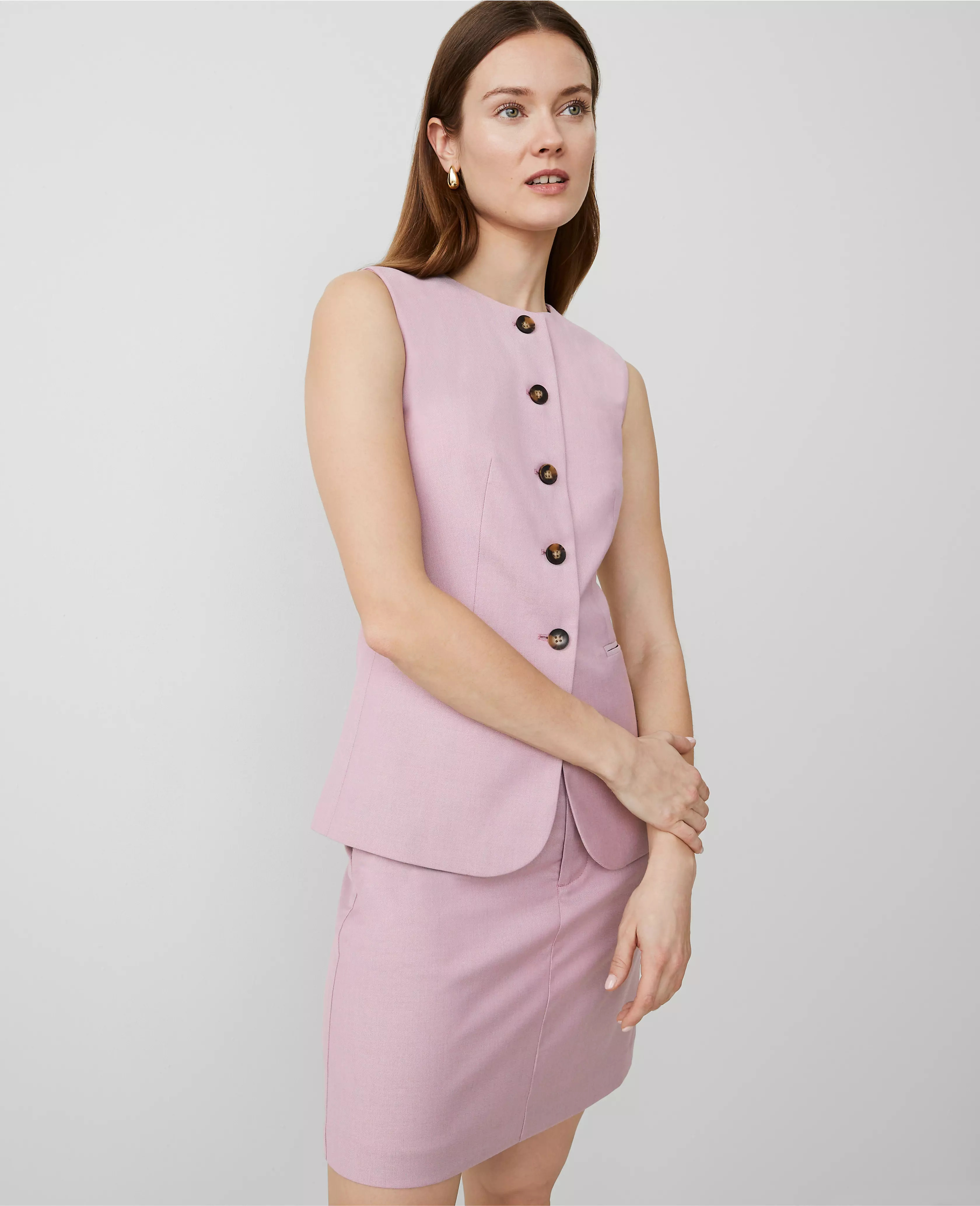 The Long Crew Neck Vest | Ann Taylor