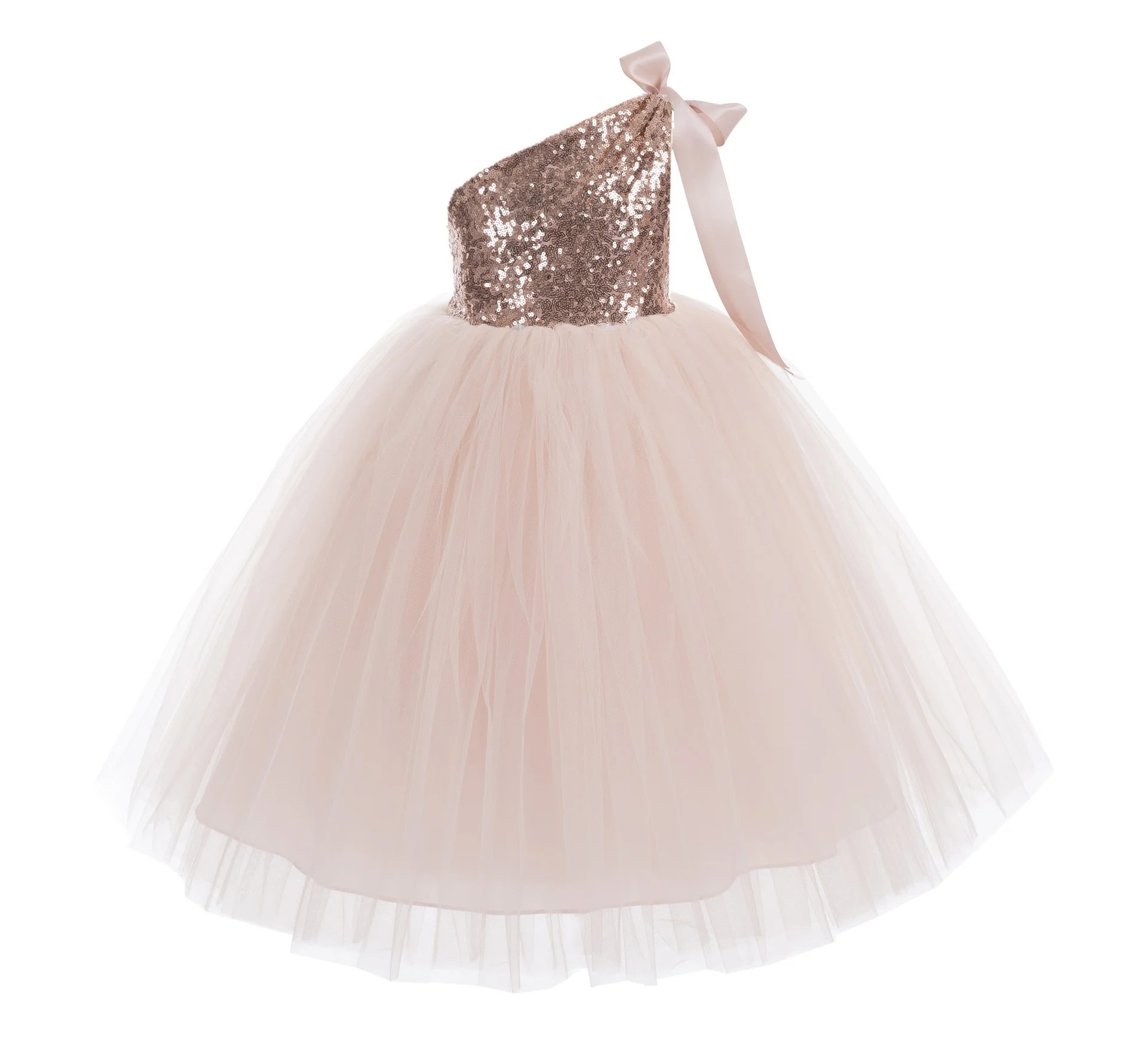 Ekidsbridal One-Shoulder Sequin Tutu Flower Girl Dresses for Junior Prom Dancing Fashion Wedding ... | Walmart (US)