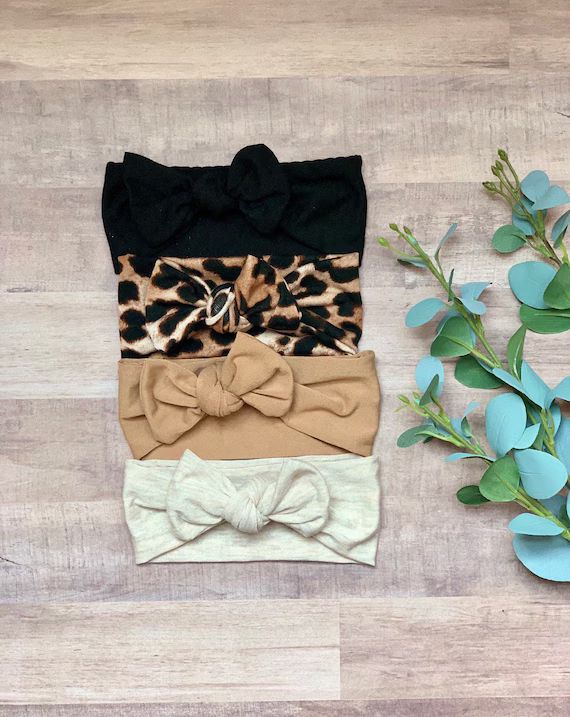 Leopard Baby Girl Headband, Baby Headband, Baby Headwrap, Baby Bows, Baby Turban Headband, Baby G... | Etsy (US)