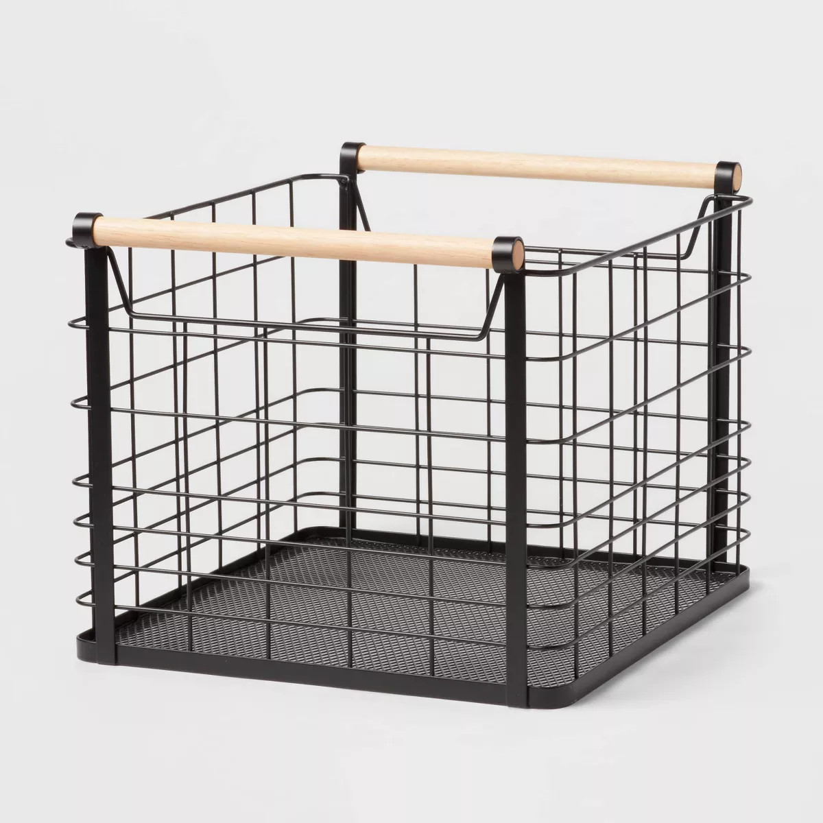Wire Natural Wood Handles Milk Crate - Brightroom™ | Target