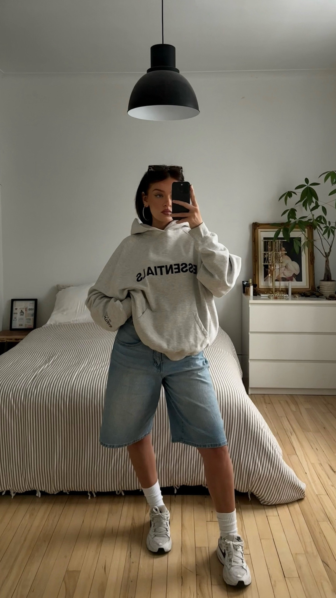 casual jorts outfit with a hoodie!  

 #LTKSeasonal #LTKSaleAlert #LTKStyleTip