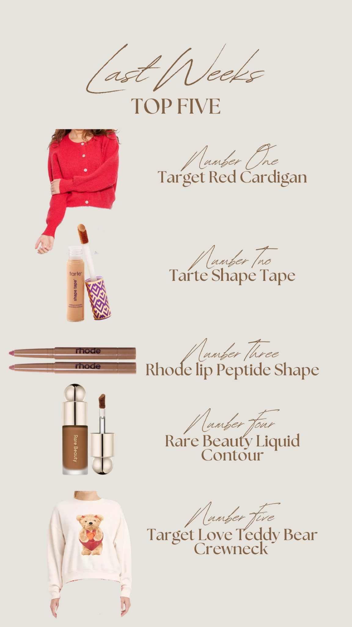 Last weeks top five best sellers!!💓💓

#LTKBeauty #LTKSeasonal #LTKStyleTip