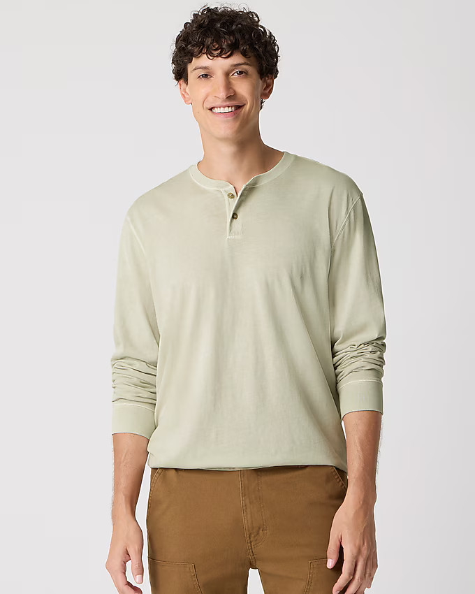 Garment-dyed henley tee | J.Crew Factory