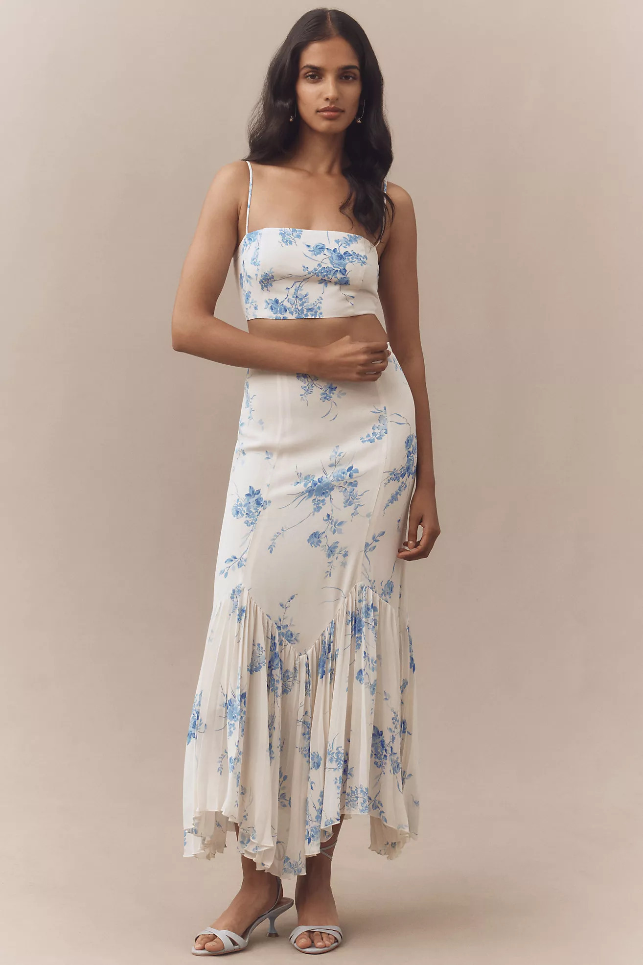 Reformation Van Crop Top & Midi Skirt Set | Anthropologie (US)