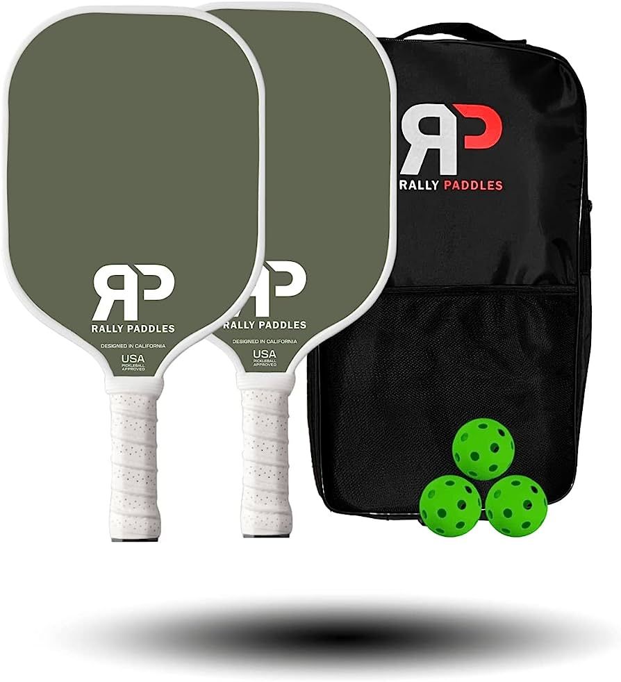 Rally Paddles - Pickleball Paddles Set of 2 | Featuring a Carbon Fiber Surface with Poly Honeycom... | Amazon (US)