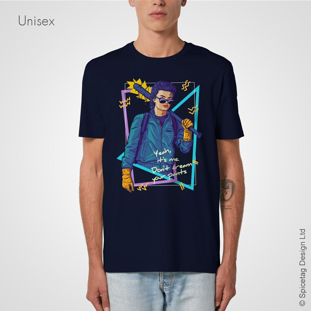 Steve Organic Navy T-shirt Retro TV Show 80's 1980s 80s - Etsy | Etsy (US)