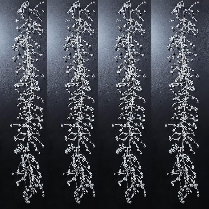 Galt International 16ft Acrylic Crystal Diamond Bead Garland Wire String Frosted & Diamond Cut Be... | Amazon (US)