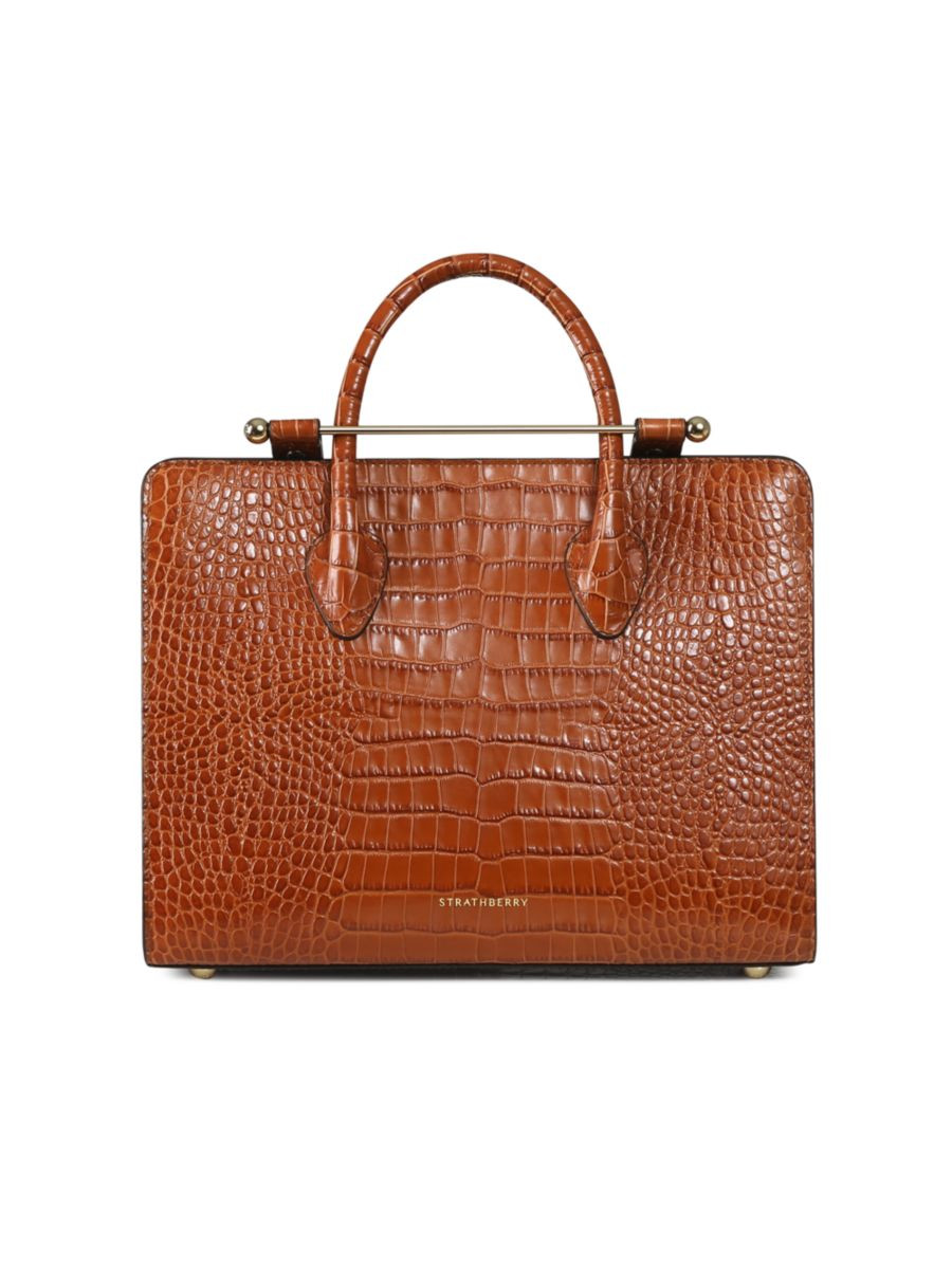 The Strathberry Midi Croc-Embossed Leather Tote | Saks Fifth Avenue
