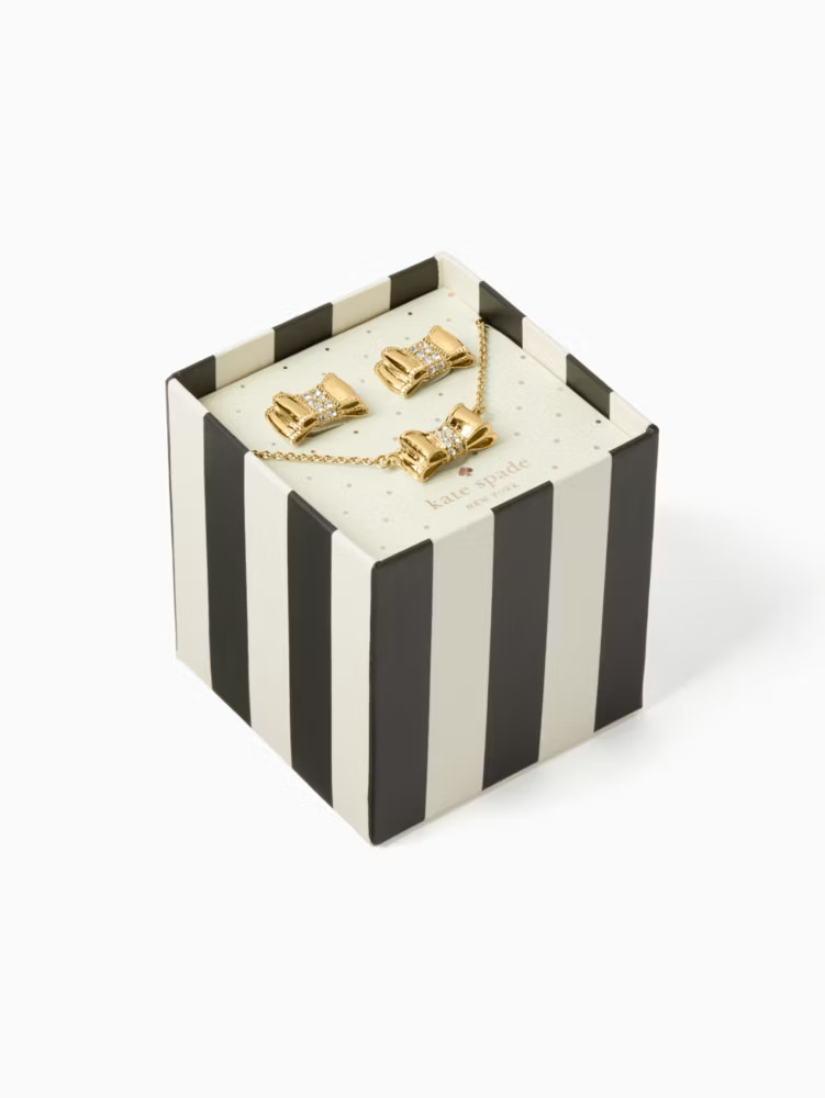 moon river pave boxed stud and pendant set | Kate Spade US