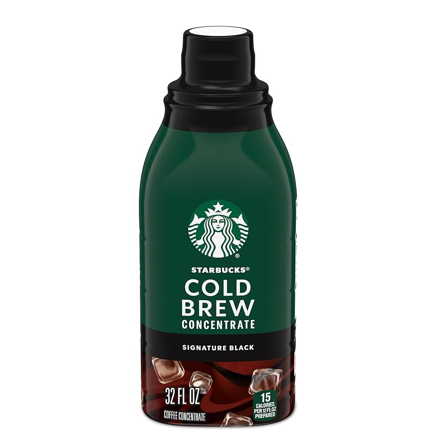 Starbucks Cold Brew Coffee Concentrate, Signature Black, 100% Arabica, Multi-Serve Bottle (32 Fl ... | Amazon (US)