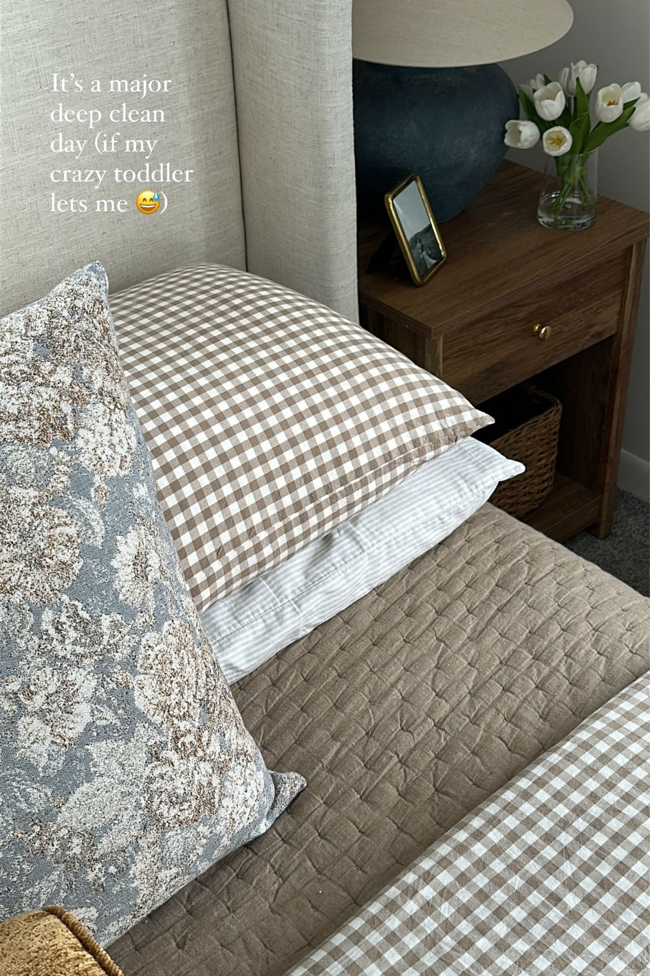 Amazon gingham bedding!