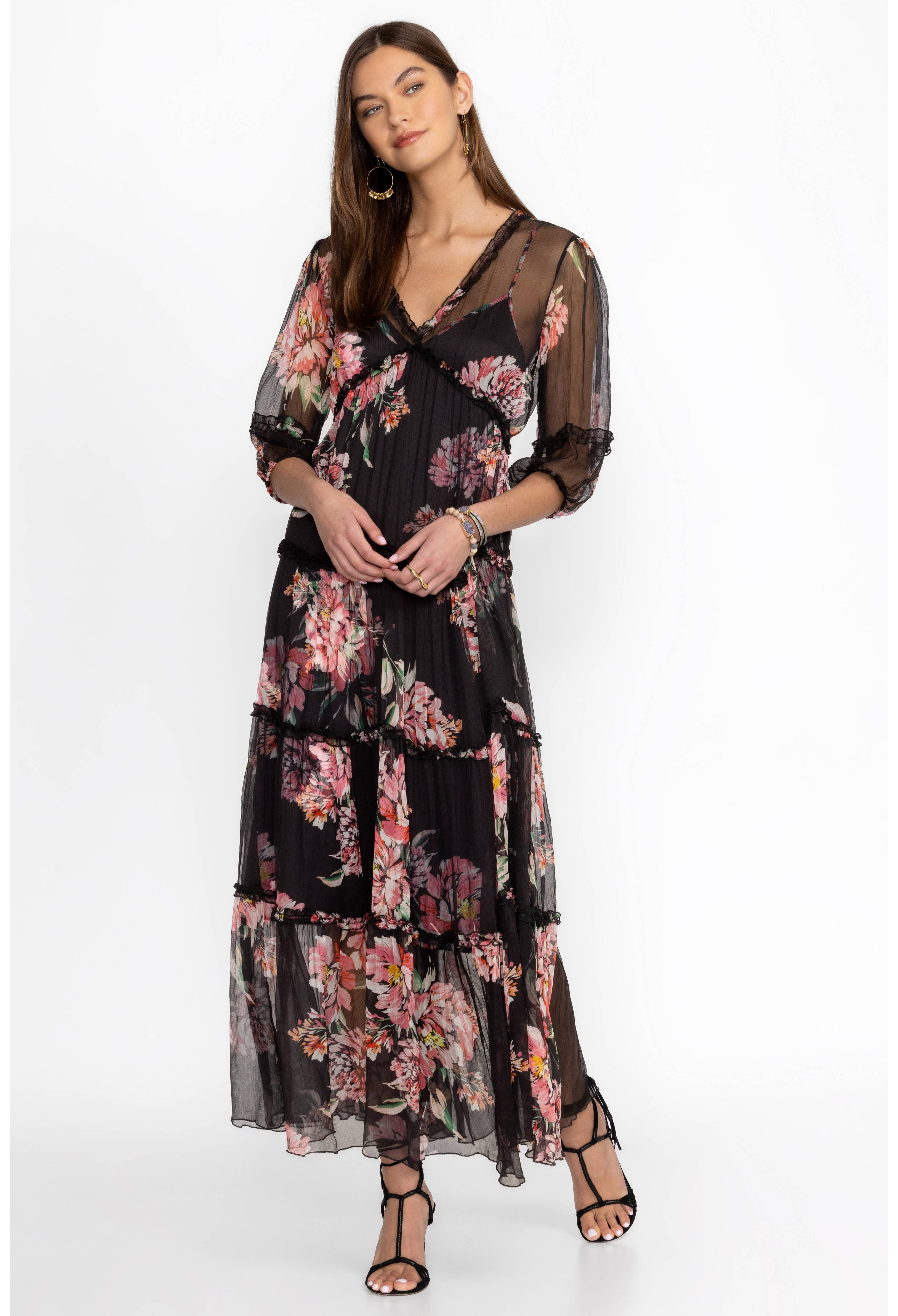 LIZZY RUFFLE MAXI DRESS | Johnny Was | Johnny Was