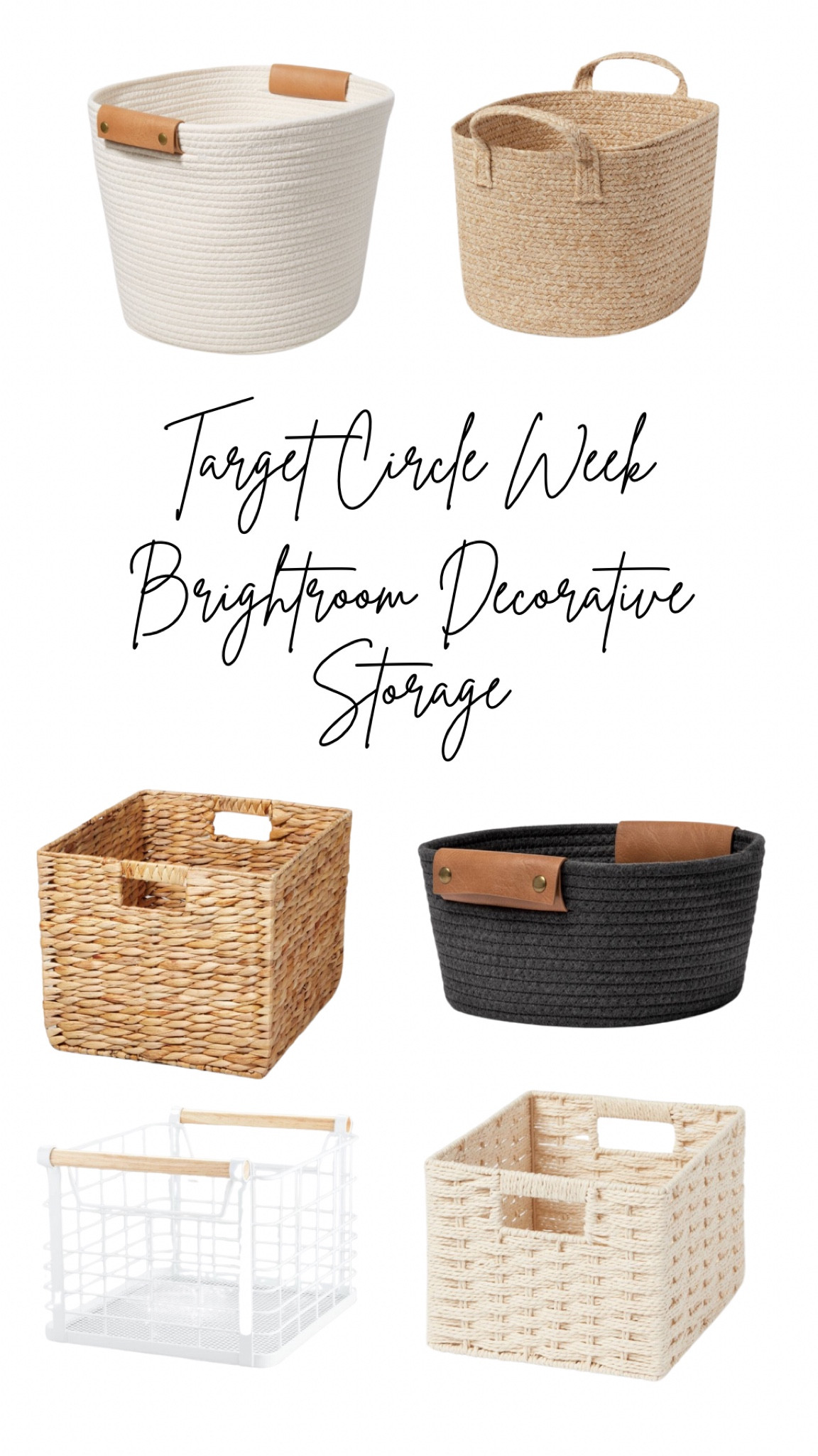 Is there a woman out there who isn’t a sucker for a cute, aesthetic storage bin? I don’t think so. Cue discounted (and good quality) baskets from Target! You best believe I scooped these up while they’re on sale.

#LTKHome #LTKSaleAlert #LTKSummerSales
