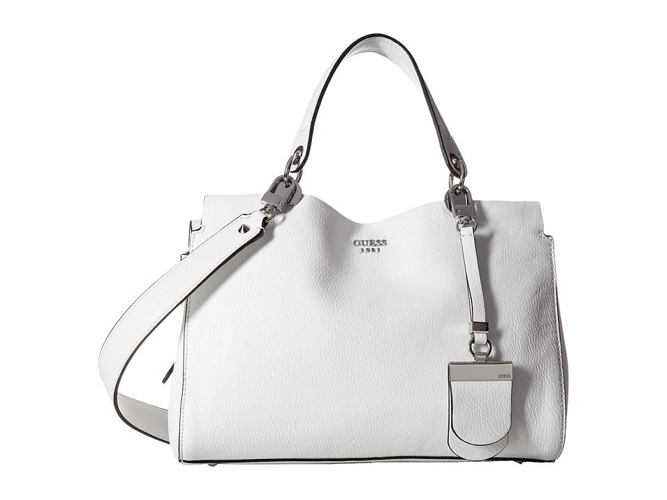 GUESS - Andie Girlfriend Satchel (White) Satchel Handbags | 6pm