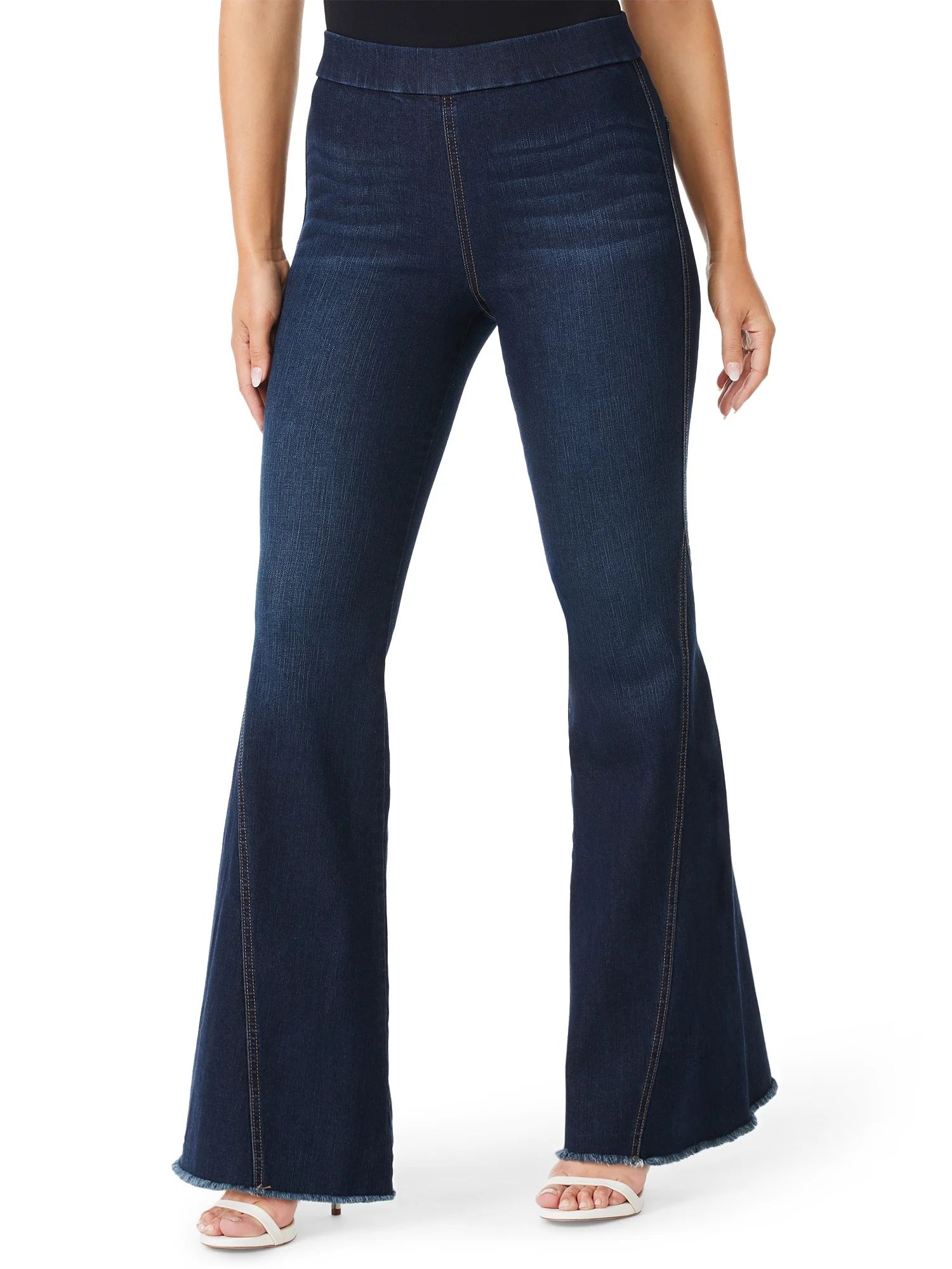 Sofia Jeans by Sofia Vergara Women's Melisa High-Rise Super Flare Pull-On Jeans | Walmart (US)