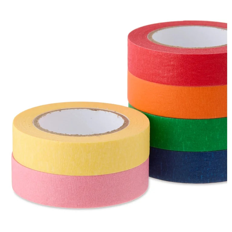 Pen+Gear Masking Tape, 0.59 in x 15 Yds, Multicolor, 6 Rolls | Walmart (US)